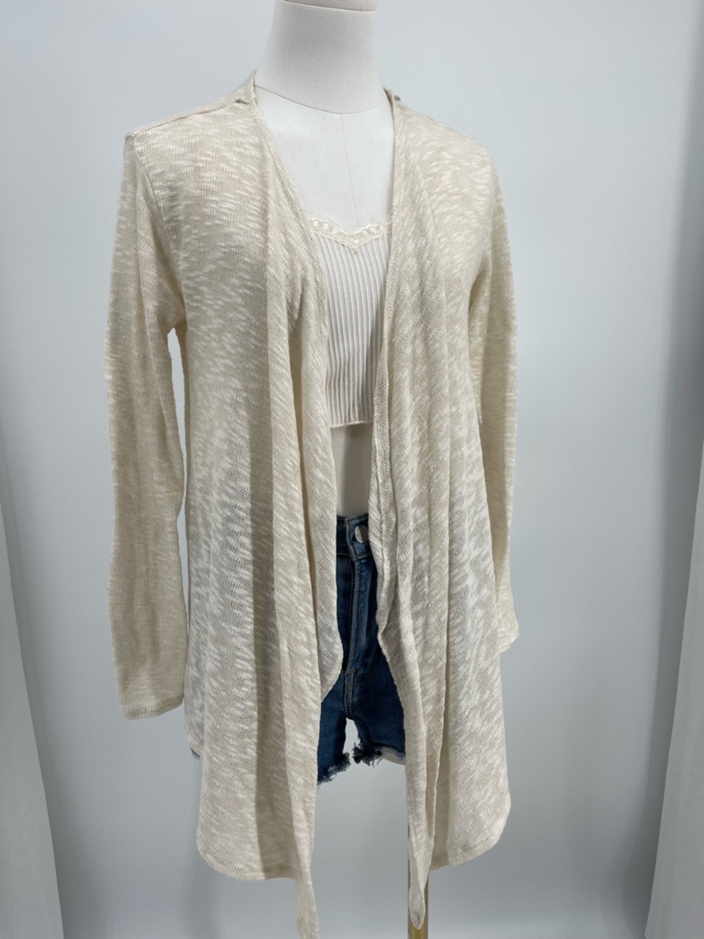 Volcom GO GO GO Wrap Cream Open-Front Coastal Grandmother Surf Skate Beachy Boho